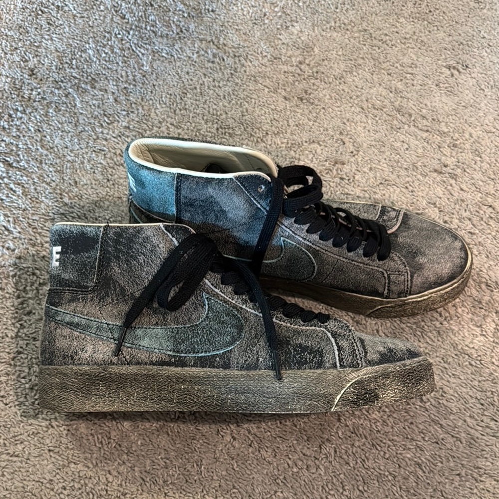 Nike Men's High-Top Sneakers - Black and Gray